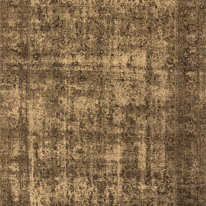 Machine Washable Oriental Brown Industrial Rug, wshurb1707brn