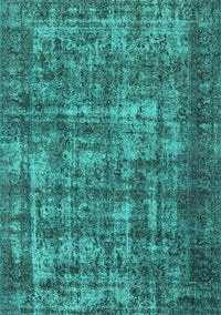 Oriental Turquoise Industrial Rug, urb1707turq