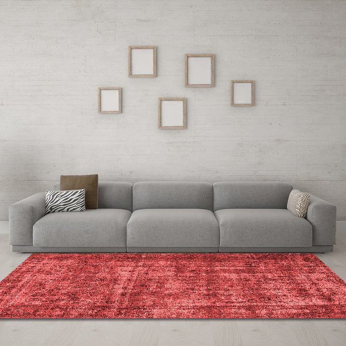 Industrial Red Washable Rugs