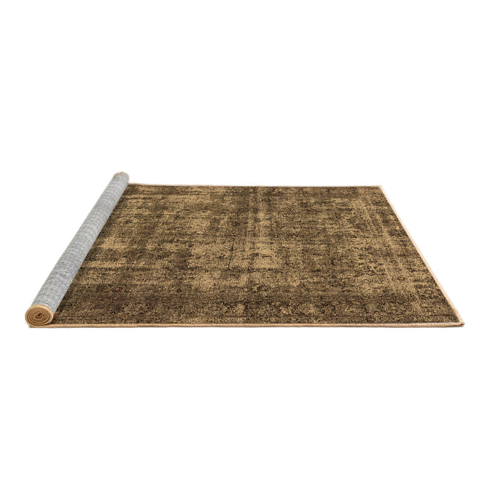 Sideview of Machine Washable Oriental Brown Industrial Rug, wshurb1707brn