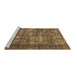 Sideview of Machine Washable Oriental Brown Industrial Rug, wshurb1707brn