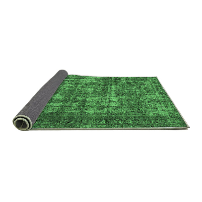 Sideview of Oriental Emerald Green Industrial Rug, urb1707emgrn