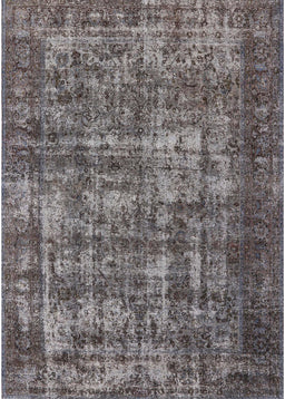 Mid-Century Modern Purple Oriental Rug, urb1707