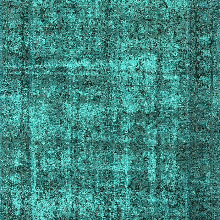 Machine Washable Oriental Turquoise Industrial Area Rugs, wshurb1707turq
