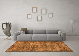 Machine Washable Oriental Orange Industrial Area Rugs in a Living Room, wshurb1707org