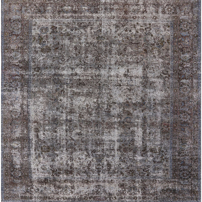 Square Mid-Century Modern Purple Oriental Rug, urb1707