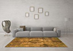 Machine Washable Oriental Orange Industrial Area Rugs in a Living Room, wshurb1708org