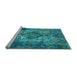 Sideview of Machine Washable Oriental Light Blue Industrial Rug, wshurb1708lblu