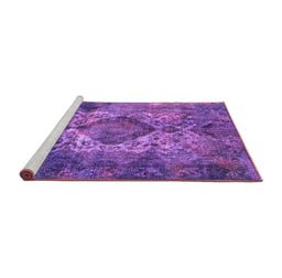 Sideview of Machine Washable Oriental Purple Industrial Area Rugs, wshurb1708pur
