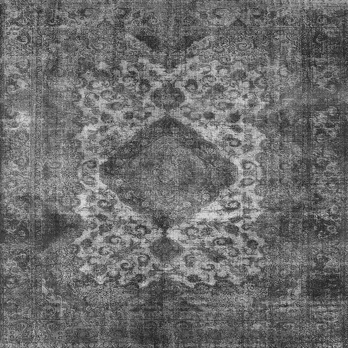 Square Machine Washable Oriental Gray Industrial Rug, wshurb1708gry