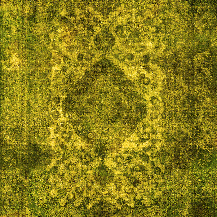 Oriental Yellow Industrial Rug, urb1708yw