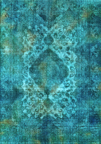 Oriental Light Blue Industrial Rug, urb1708lblu