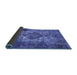 Sideview of Oriental Blue Industrial Rug, urb1708blu