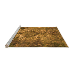 Sideview of Machine Washable Oriental Orange Industrial Area Rugs, wshurb1708org