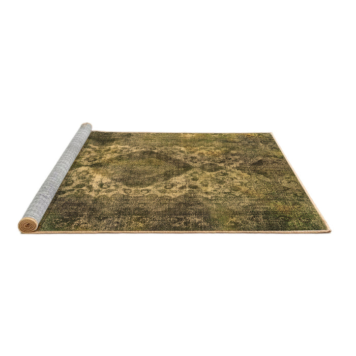 Sideview of Machine Washable Oriental Brown Industrial Rug, wshurb1708brn
