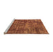 Sideview of Machine Washable Oriental Orange Industrial Area Rugs, wshurb1709org