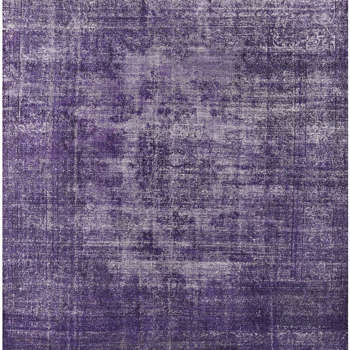 Square Machine Washable Industrial Modern Purple Haze Purple Rug, wshurb1709