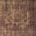 Square Oriental Brown Industrial Rug, urb1709brn