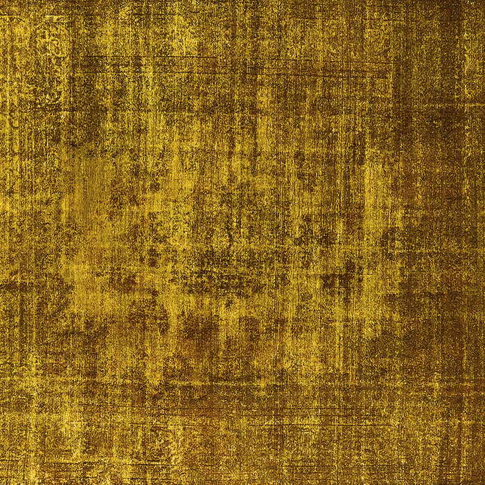 Square Machine Washable Oriental Yellow Industrial Rug, wshurb1709yw