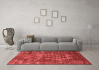 Machine Washable Oriental Red Industrial Rug, wshurb1709red