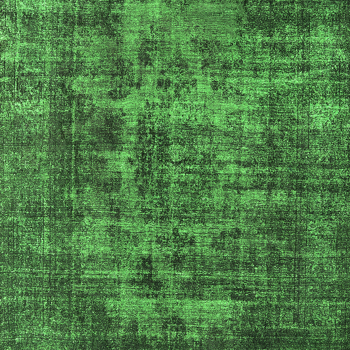 Machine Washable Oriental Green Industrial Area Rugs, wshurb1709grn