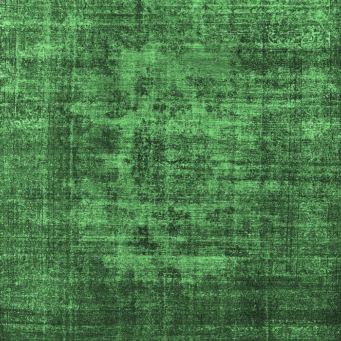 Square Oriental Emerald Green Industrial Rug, urb1709emgrn