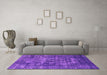 Machine Washable Oriental Purple Industrial Area Rugs in a Living Room, wshurb1709pur