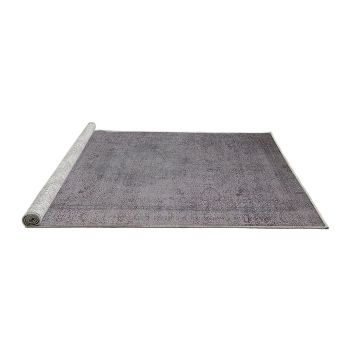 Sideview of Machine Washable Industrial Modern Silver Gray Rug, wshurb1710