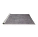 Sideview of Machine Washable Industrial Modern Silver Gray Rug, wshurb1710