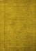 Machine Washable Oriental Yellow Industrial Rug, wshurb1710yw