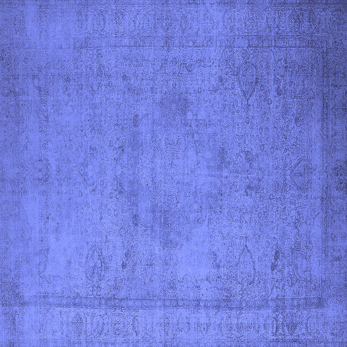 Square Oriental Blue Industrial Rug, urb1710blu