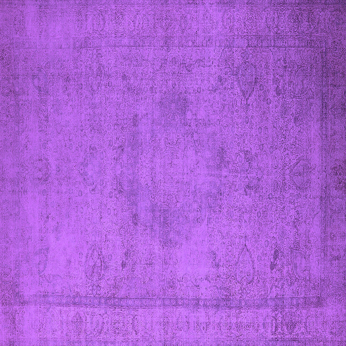 Square Machine Washable Oriental Purple Industrial Area Rugs, wshurb1710pur