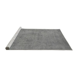 Sideview of Machine Washable Oriental Gray Industrial Rug, wshurb1710gry