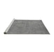 Sideview of Machine Washable Oriental Gray Industrial Rug, wshurb1710gry