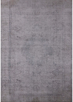 Mid-Century Modern Silver Gray Oriental Rug, urb1710