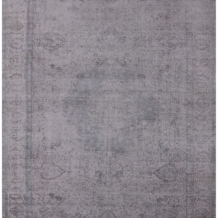 Mid-Century Modern Silver Gray Oriental Rug, urb1710