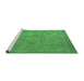 Sideview of Machine Washable Oriental Emerald Green Industrial Area Rugs, wshurb1710emgrn