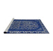 Sideview of Machine Washable Industrial Modern Light Purple Blue Rug, wshurb1711