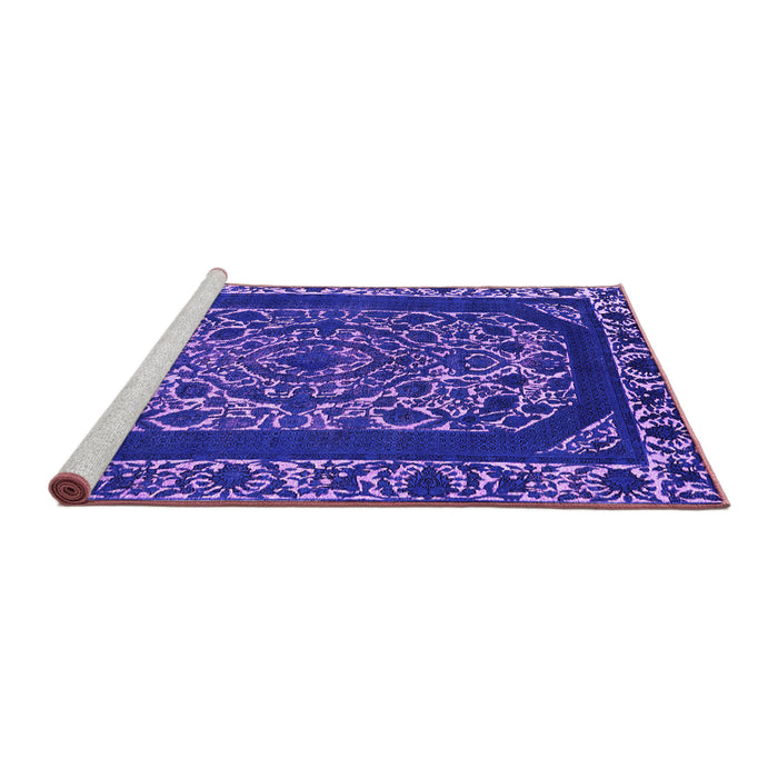 Sideview of Machine Washable Oriental Purple Industrial Area Rugs, wshurb1711pur