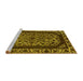 Sideview of Machine Washable Oriental Yellow Industrial Rug, wshurb1711yw