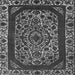 Square Machine Washable Oriental Gray Industrial Rug, wshurb1711gry