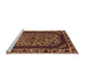 Sideview of Machine Washable Oriental Orange Industrial Area Rugs, wshurb1711org