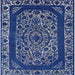 Square Mid-Century Modern Light Purple Blue Oriental Rug, urb1711