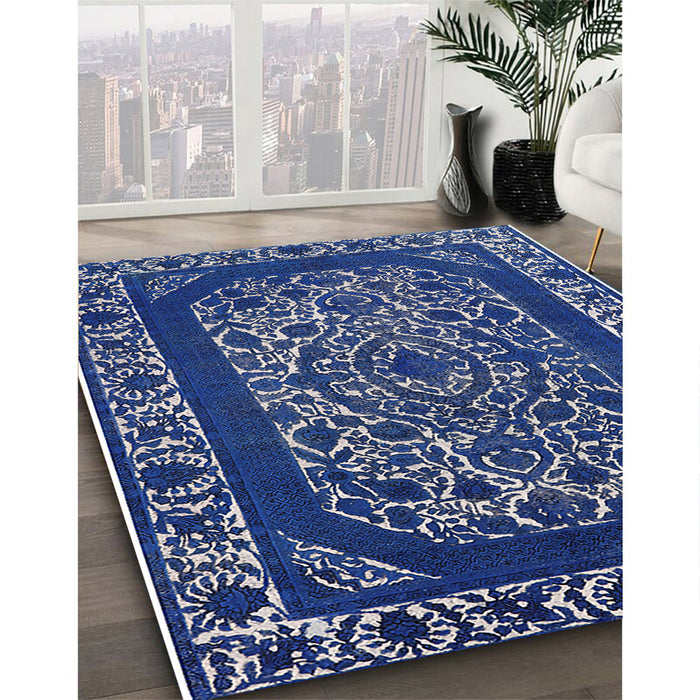 Machine Washable Industrial Modern Light Purple Blue Rug in a Family Room, wshurb1711