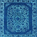 Square Oriental Light Blue Industrial Rug, urb1711lblu