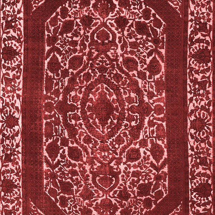Machine Washable Oriental Red Industrial Rug, wshurb1711red