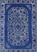 Mid-Century Modern Light Purple Blue Oriental Rug, urb1711