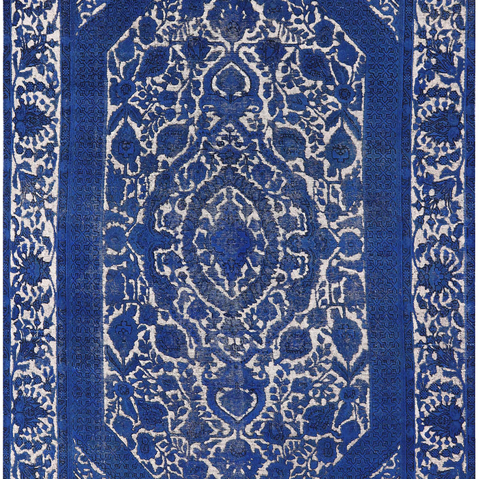 Mid-Century Modern Light Purple Blue Oriental Rug, urb1711