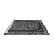 Sideview of Machine Washable Oriental Gray Industrial Rug, wshurb1711gry