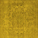 Square Oriental Yellow Industrial Rug, urb1712yw